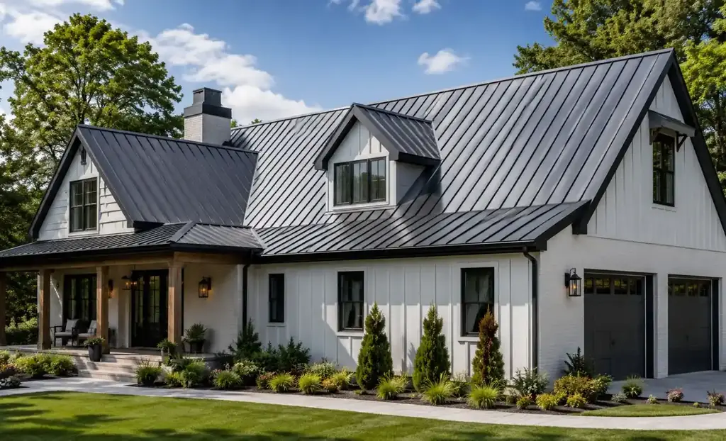 Metal roof installation project