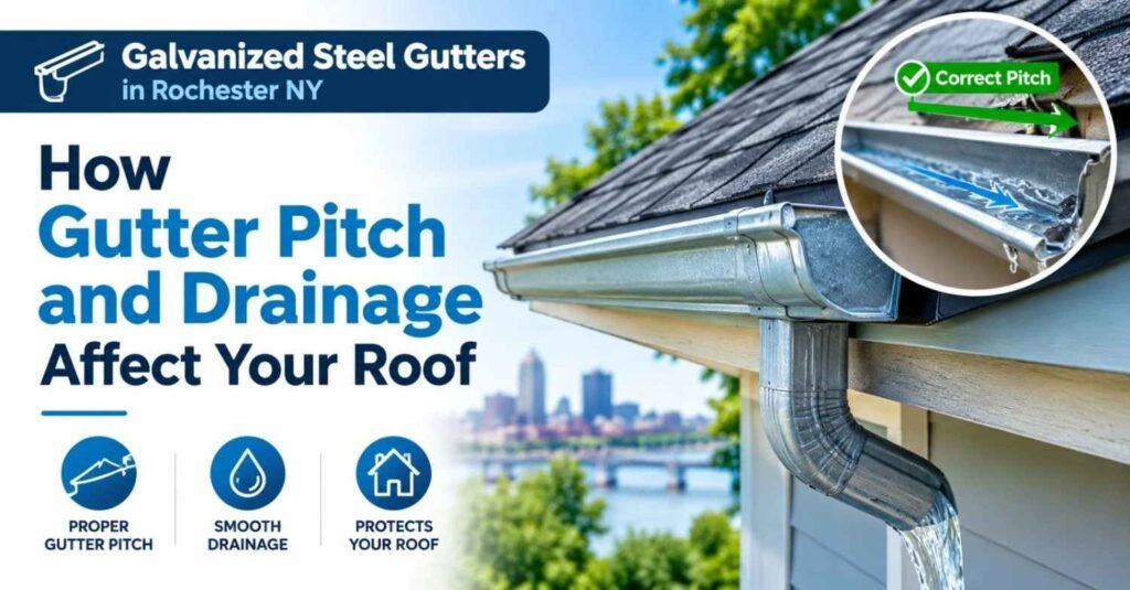 Galvanized Steel Gutters in Rochester NY: How Gutter Pitch and Drainage Affect Your Roof