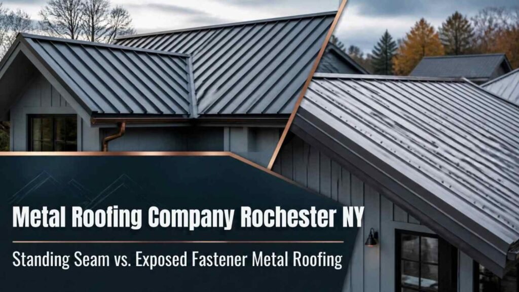 Metal Roofing Company Rochester NY: Standing Seam vs. Exposed Fastener Metal Roofing